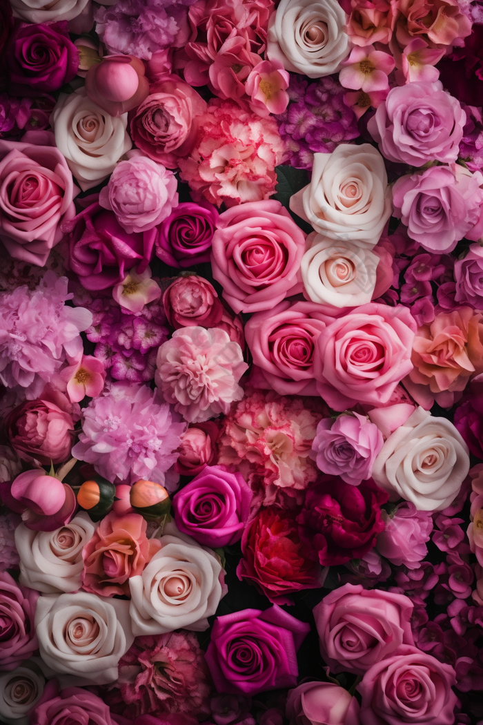 鲜花玫瑰植物背景交织重叠自然摄影图58
