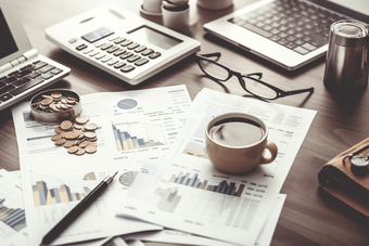 金融投资报表数据分析办公咖啡