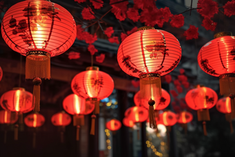 中国风红灯笼喜庆文化