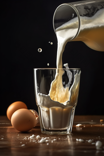 倒牛奶创意食品蛋白质