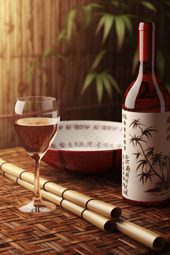 中国传统白酒酒杯中国古风室内