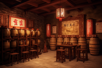 中国传统白酒酒窖摄影图32