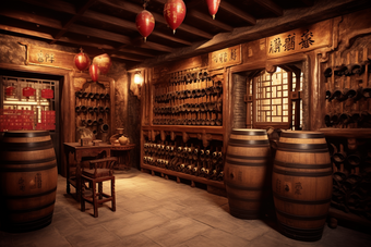 中国传统白酒酒窖中式传统文化