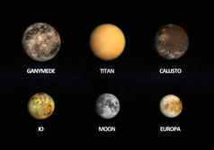 木星卫星地球月亮泰坦