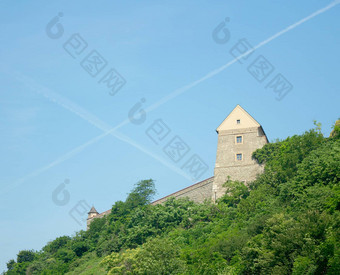 视图墙布拉迪斯拉发城堡<strong>成立</strong>ixth世纪