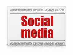 社会媒体概念报纸标题社会媒体