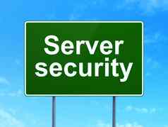 安全概念服务器安全路标志背景