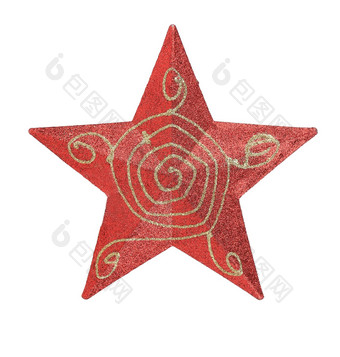 红色的明星圣诞节装饰
