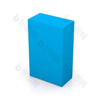 蓝色的空白盒子