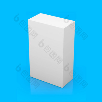 白色空白盒子蓝色的背景