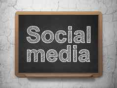社会媒体概念社会媒体黑板背景