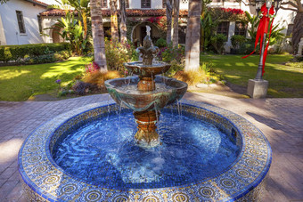 墨西哥瓷砖喷泉任务三好运文图拉加州