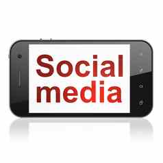 社会网络概念社会媒体智能手机