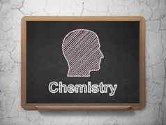 教育概念头化学黑板背景