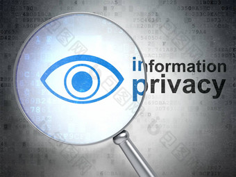 隐私概念眼睛信息隐私光学玻璃