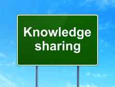 教育概念知识分享路标志背景