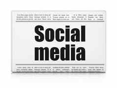 社会网络概念报纸标题社会媒体