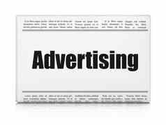 市场营销概念报纸标题广告
