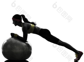 女人锻炼健身锻炼<strong>板材</strong>位置轮廓