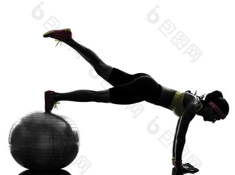 女人锻炼健身锻炼<strong>板材</strong>位置轮廓