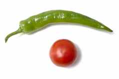 红色的玉户绿色胡椒