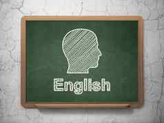 教育概念头英语黑板背景