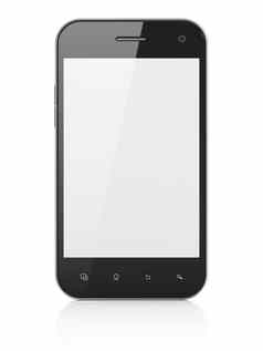 美丽的智能手机白色背景通用的移动聪明的电话