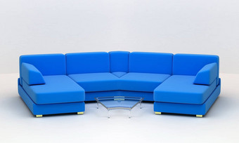 蓝色的沙发