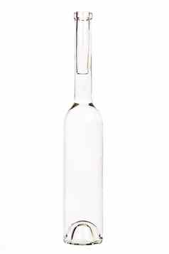 空玻璃酒瓶孤立的白色背景