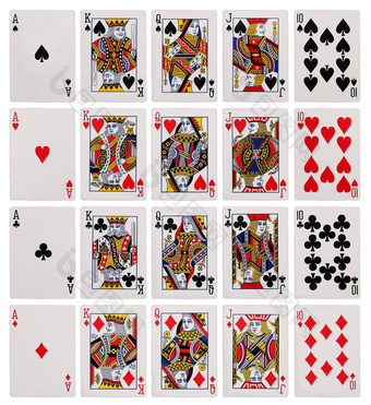 皇家冲洗扑克卡片