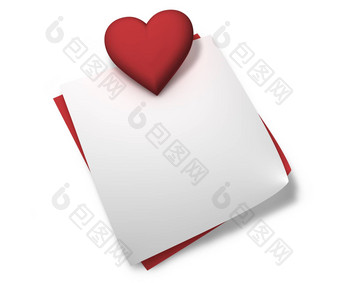 红色的心爱笔记