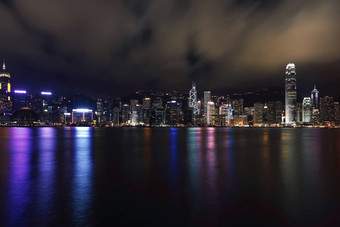 九龙香港在香港香港港激光显示天际线