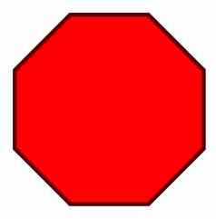 空白红色的六角标志