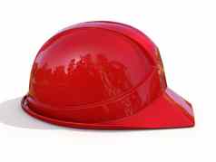 红色的安全头盔