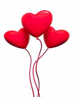 红色的hearts-balloons
