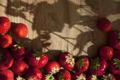 新鲜的草莓木表格
