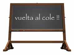 学校黑板上西班牙语回来学校渲染