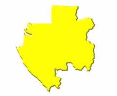 加蓬地图国家颜色