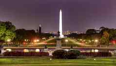 购物中心史密森学会华盛顿纪念碑晚上华盛顿