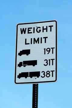 卡车重量限制标志