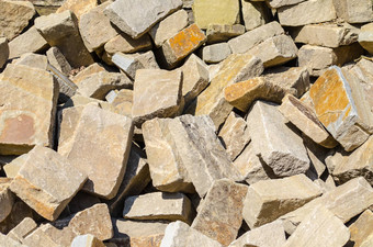 砂岩自然石头采石场石头仓库空间