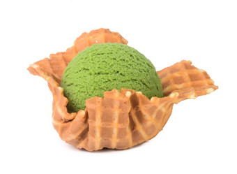 冰奶油绿色茶冰奶油背景