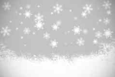 圣诞节黑色的白色背景雪花光