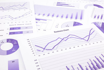 紫色的业务图表图数据报告总结回来