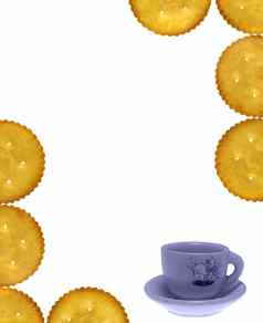 空模板饼干咸饼干玩具茶cup-sau