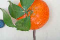 橘子蓝莓白色表格