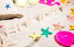 色彩斑斓的塑料玩具海滩