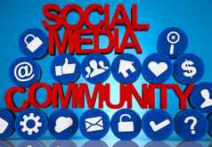 社会媒体沟通互联网概念媒体图标集