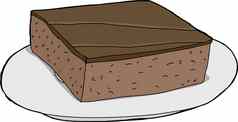 孤立的巧克力蛋糕板
