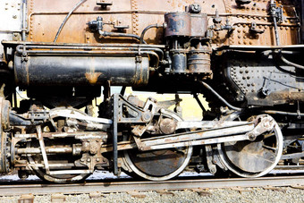 细节蒸汽机车科罗拉多州<strong>铁路博物馆</strong>美国